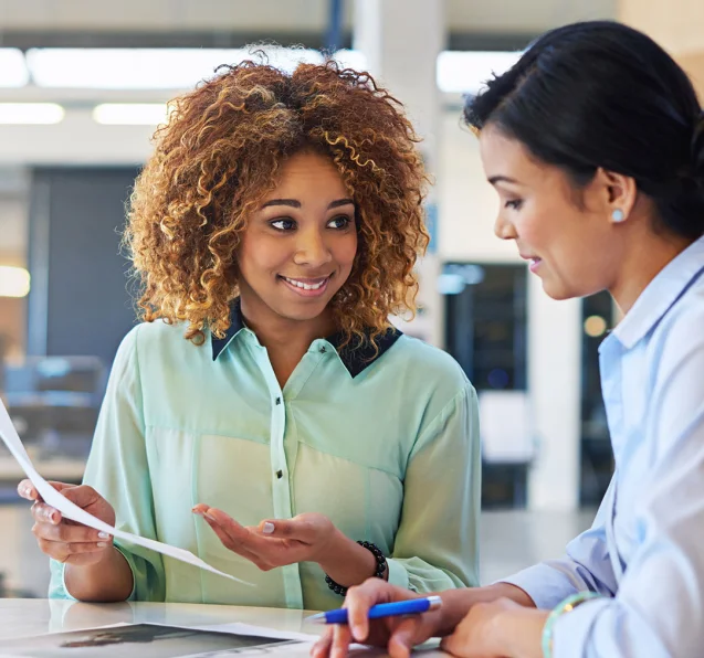 Phase de recrutement entre une recruteuse et une candidate